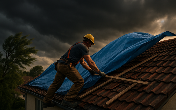 Faut-il bâcher ma toiture en cas de tempête annoncée ?