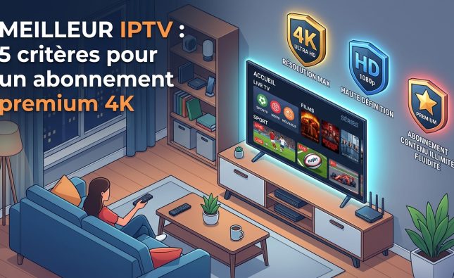 Meilleur IPTV : 5 critères pour un IPTV abonnement premium 4K