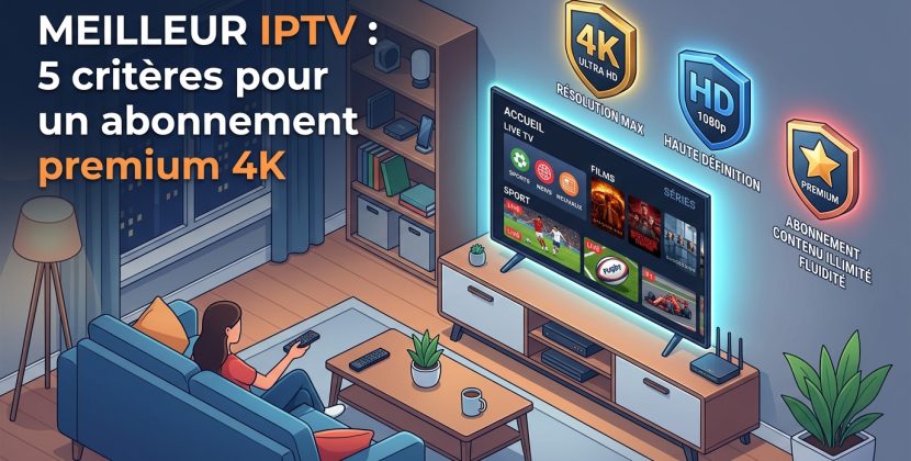 Meilleur IPTV : 5 critères pour un IPTV abonnement premium 4K